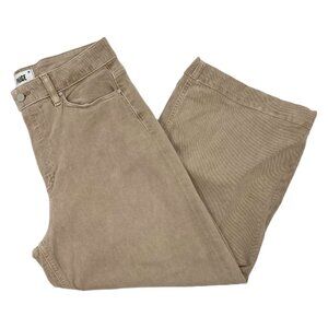PAIGE Beige Cropped Wide Leg Jeans | Women’s Size 30
